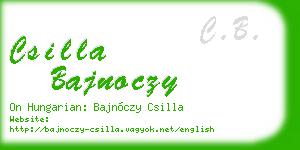 csilla bajnoczy business card